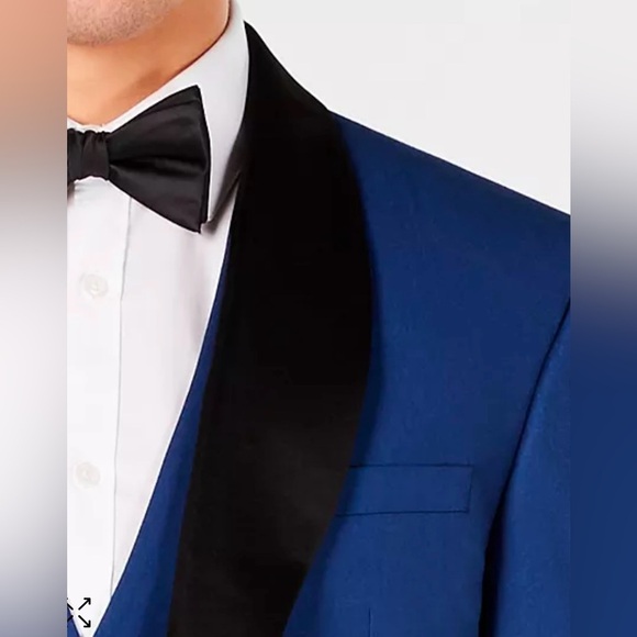 Ryan Seacrest Slim-Fit Stretch Cobalt Blue Tuxedo Set Size 44S, Pants 36Wx30L - Picture 4 of 16